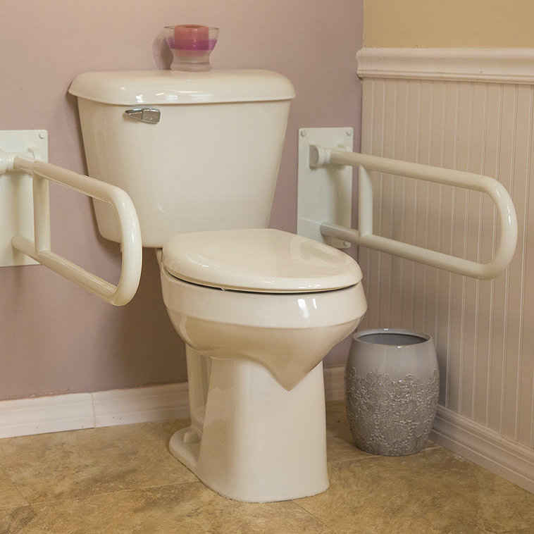 Toilet and Support Rails