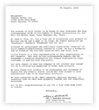 Informative image: Testimonial Letter from Walk in Bath Customer